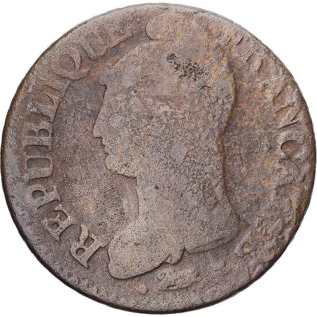 Munten, Frankrijk, Dupré, 5 Centimes, AN 8, Strasbourg, FR, Koper, Gadoury:126a