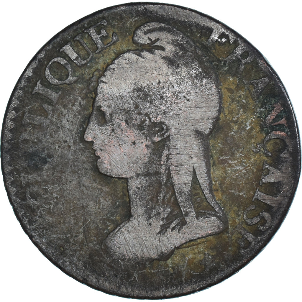 Moeda, França, Dupré, 5 Centimes, AN 8, Strasbourg, VF(20-25), Cobre