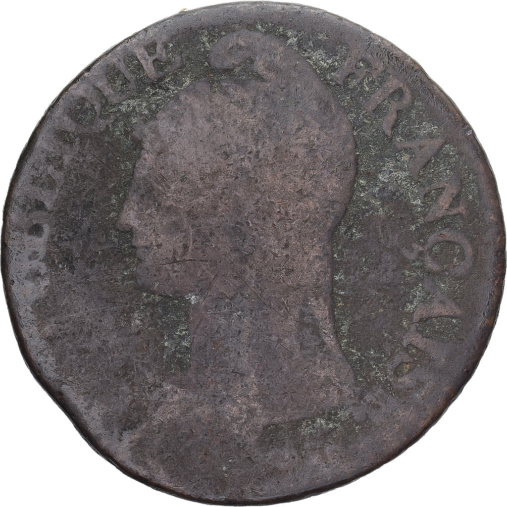 Munten, Frankrijk, Dupré, 5 Centimes, AN 5, Paris, ZG+, Koper, Gadoury:126