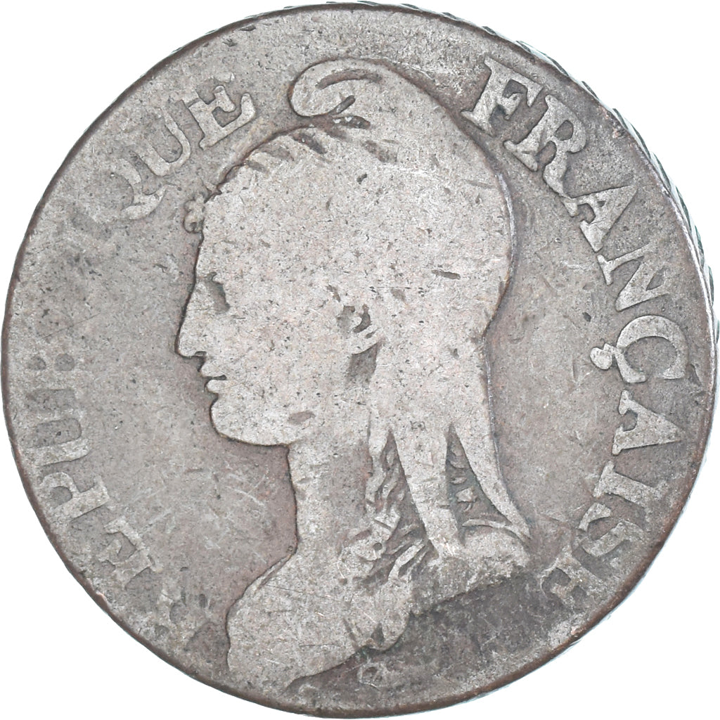 Moneda, Francia, Dupré, 5 Centimes, AN 5, Paris, BC+, Cobre, Gadoury:126