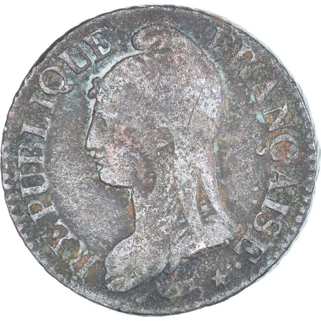 Moeda, França, Dupré, 5 Centimes, AN 5, Paris, VF(20-25), Cobre, Gadoury:126