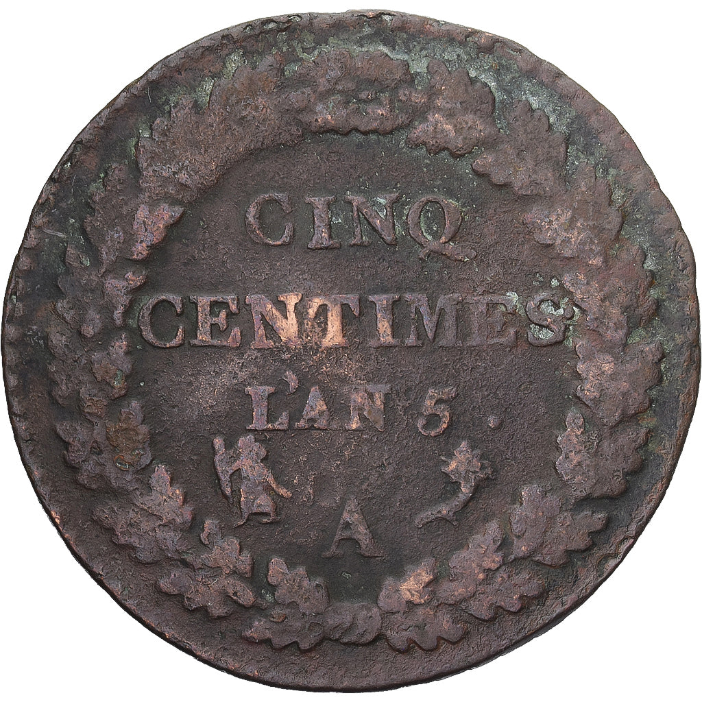 Munten, Frankrijk, Dupré, 5 Centimes, AN 5, Paris, FR, Koper, Gadoury:126