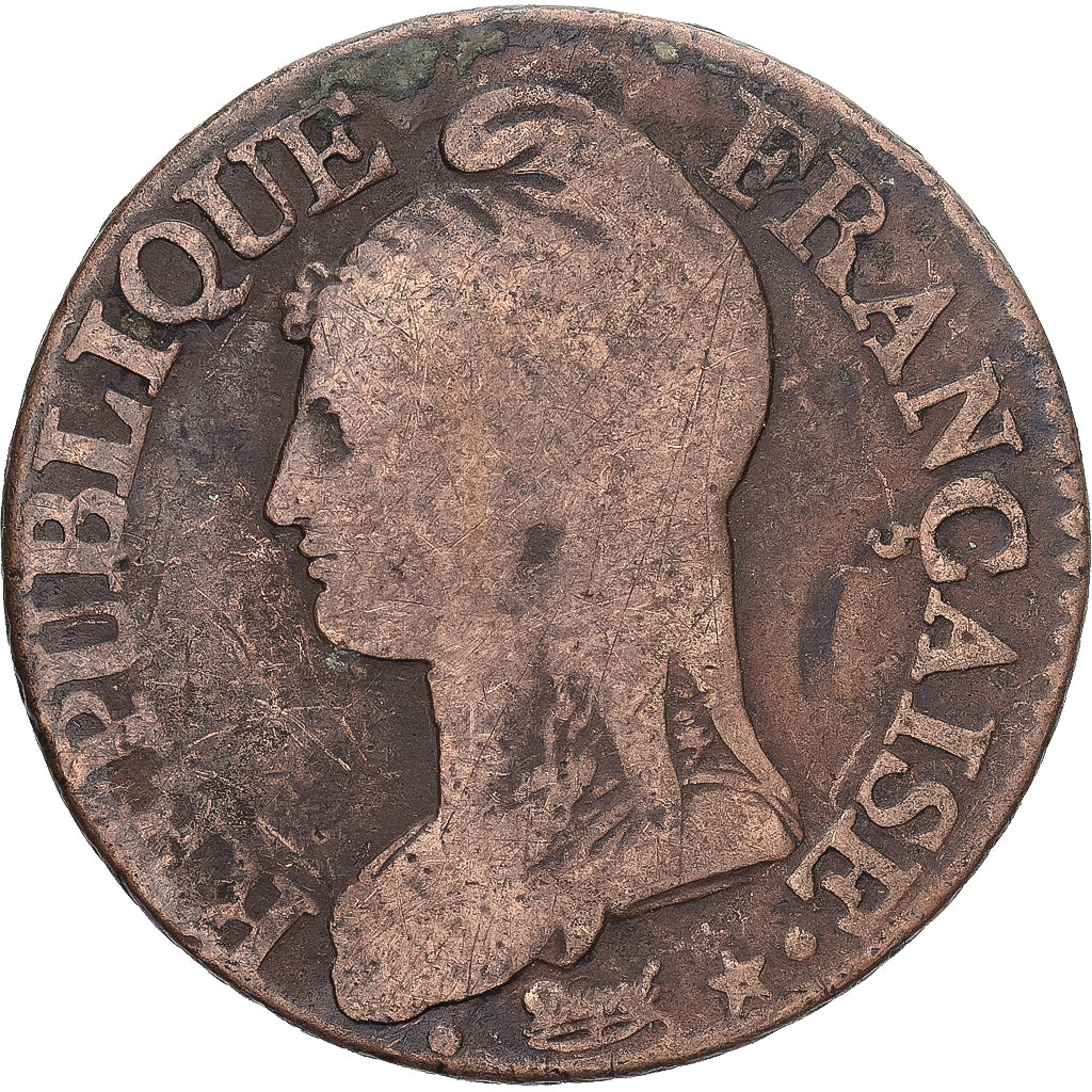 Munten, Frankrijk, Dupré, 5 Centimes, AN 5, Paris, FR, Koper, Gadoury:126