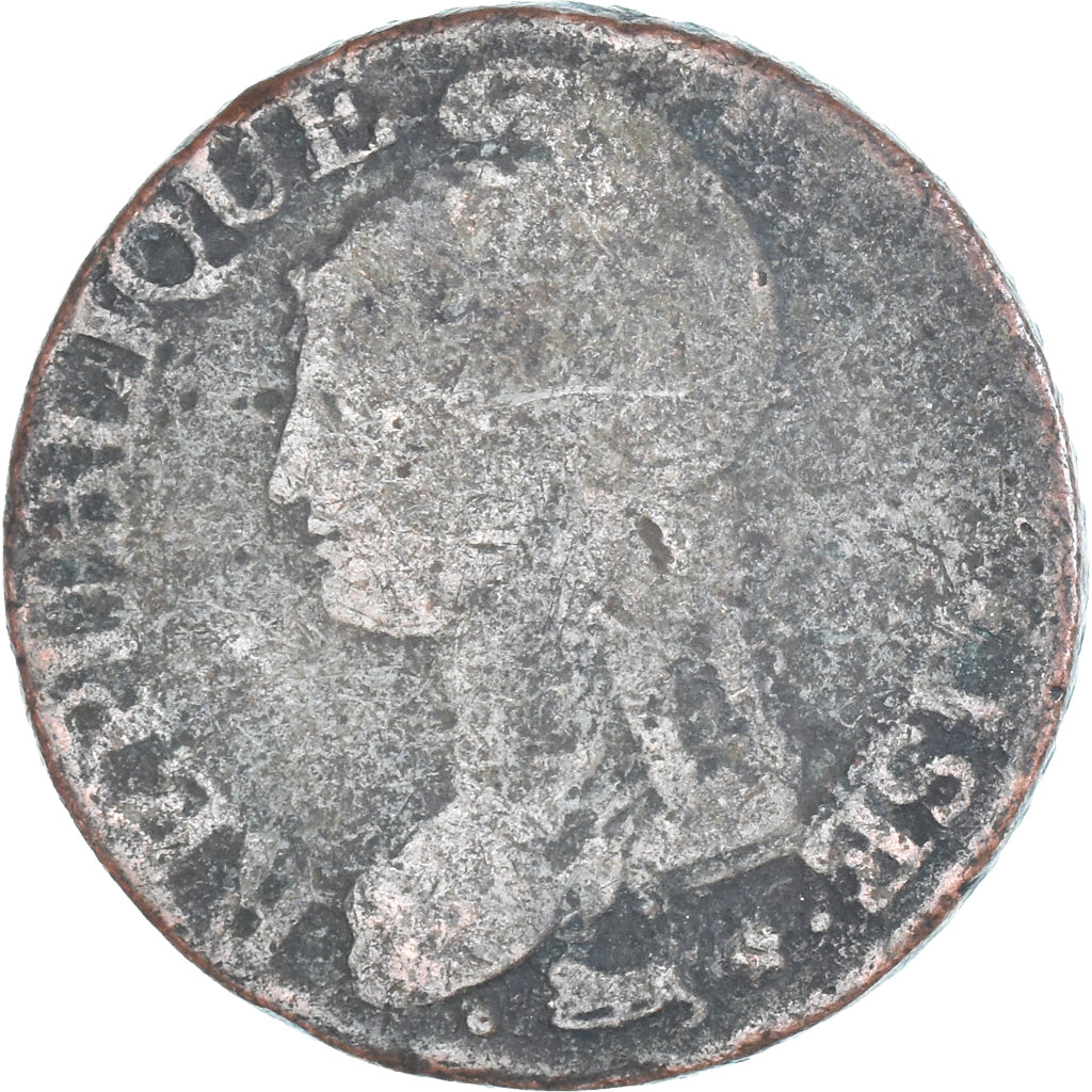 Moeda, França, Dupré, 5 Centimes, AN 7, Paris, F(12-15), Cobre, Gadoury:126
