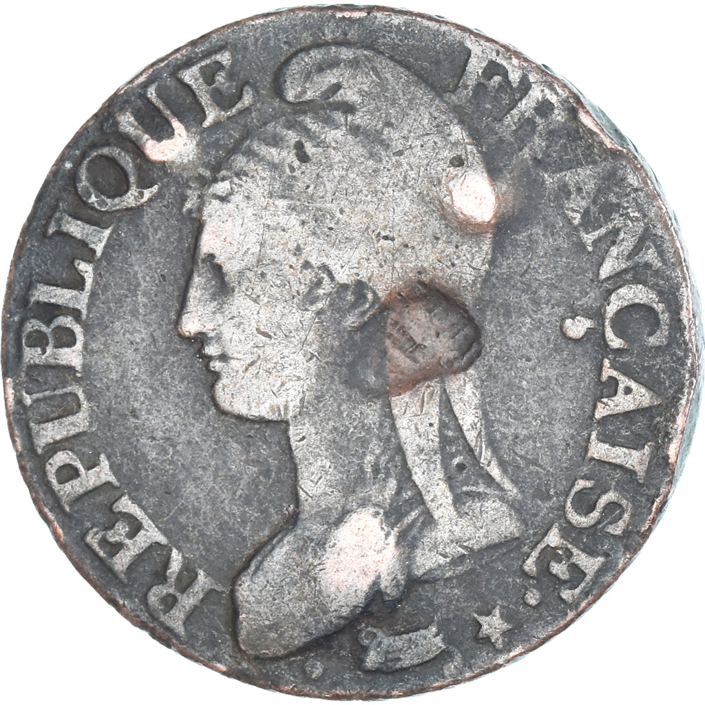 Moeda, França, Dupré, 5 Centimes, AN 7, Paris, VF(30-35), Cobre, Gadoury:126