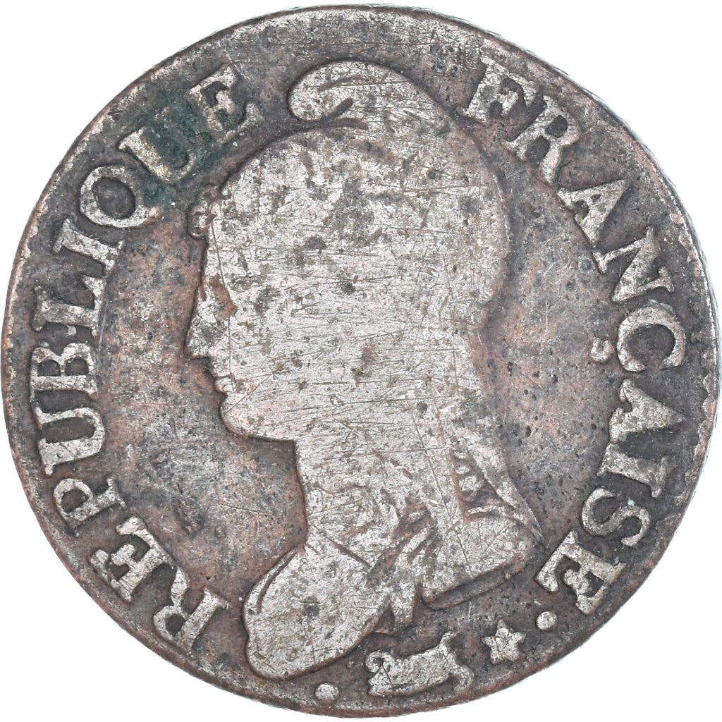 Moeda, França, Dupré, 5 Centimes, AN 7, Paris, VF(20-25), Cobre, Gadoury:126