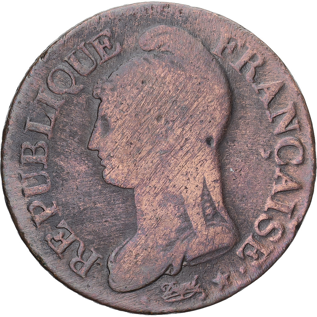 Coin, France, Dupré, 5 Centimes, AN 7, Paris, VF(20-25), Copper, Gadoury:126