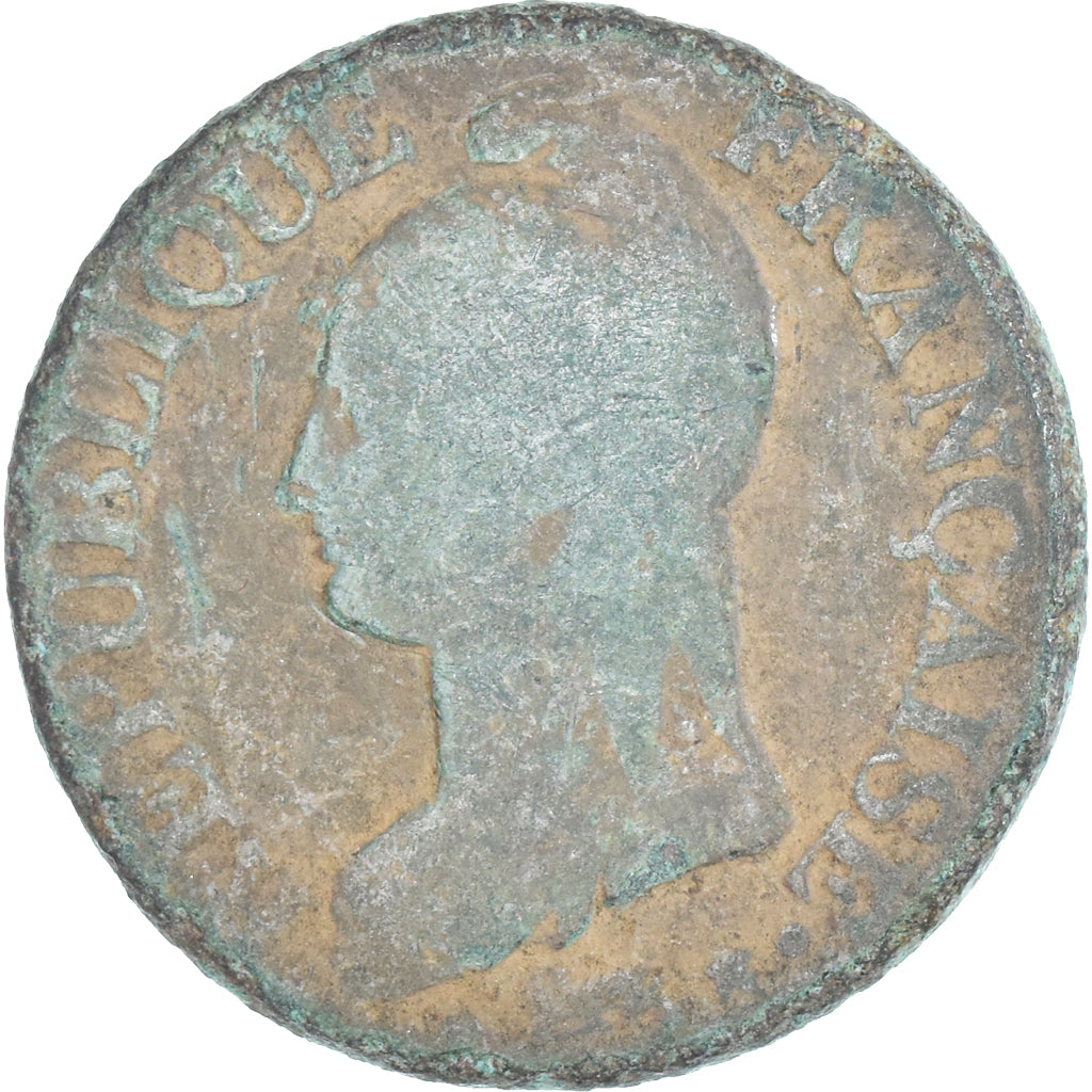 Moeda, França, Dupré, 5 Centimes, AN 7/5, Paris, VF(20-25), Cobre, Gadoury:126