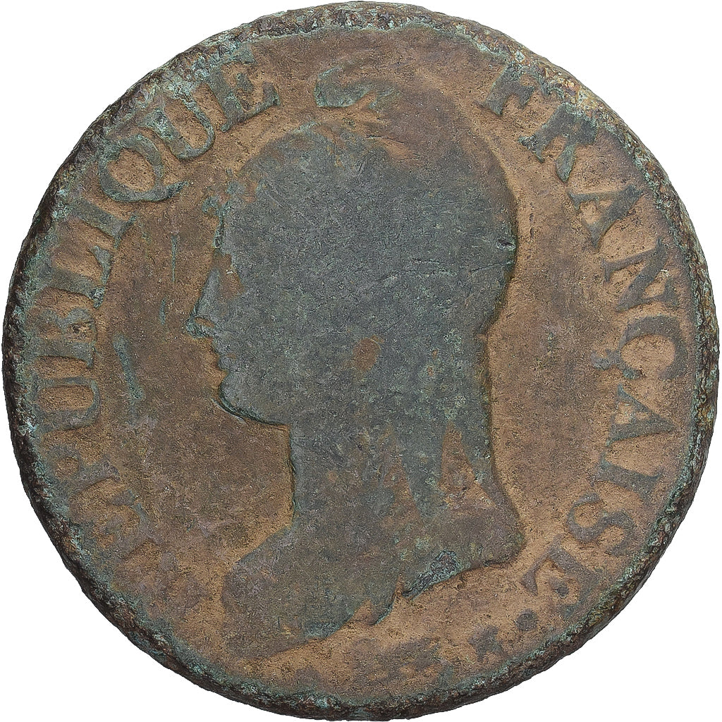 Moneda, Francia, Dupré, 5 Centimes, AN 7/5, Paris, BC+, Cobre, Gadoury:126