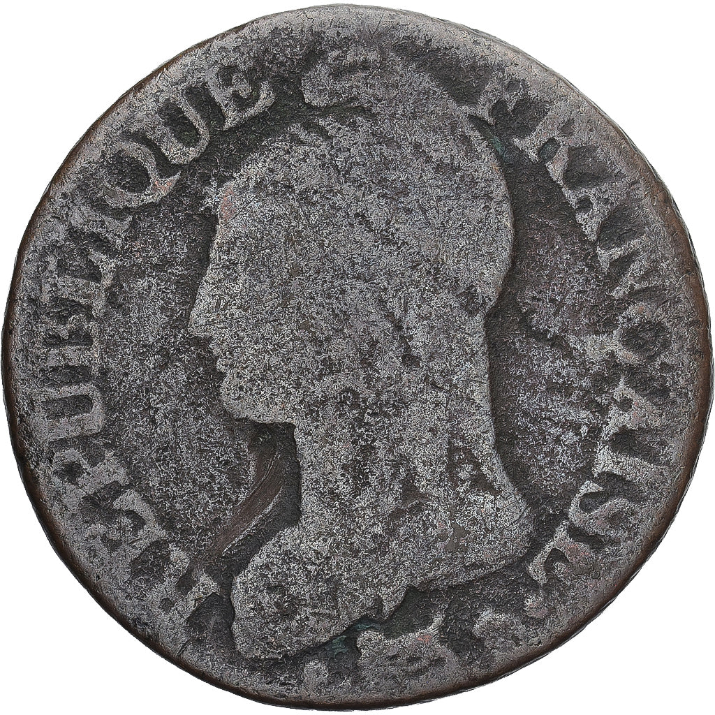 Moneda, Francia, Dupré, 5 Centimes, AN 7/5, Paris, BC+, Cobre, Gadoury:126