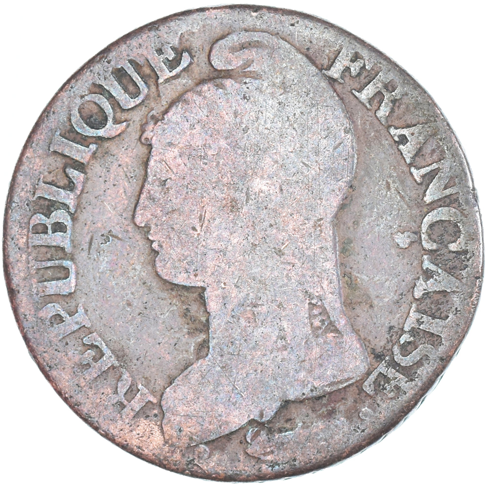 Moeda, França, Dupré, 5 Centimes, AN 7/5, Paris, VF(20-25), Cobre, Gadoury:126