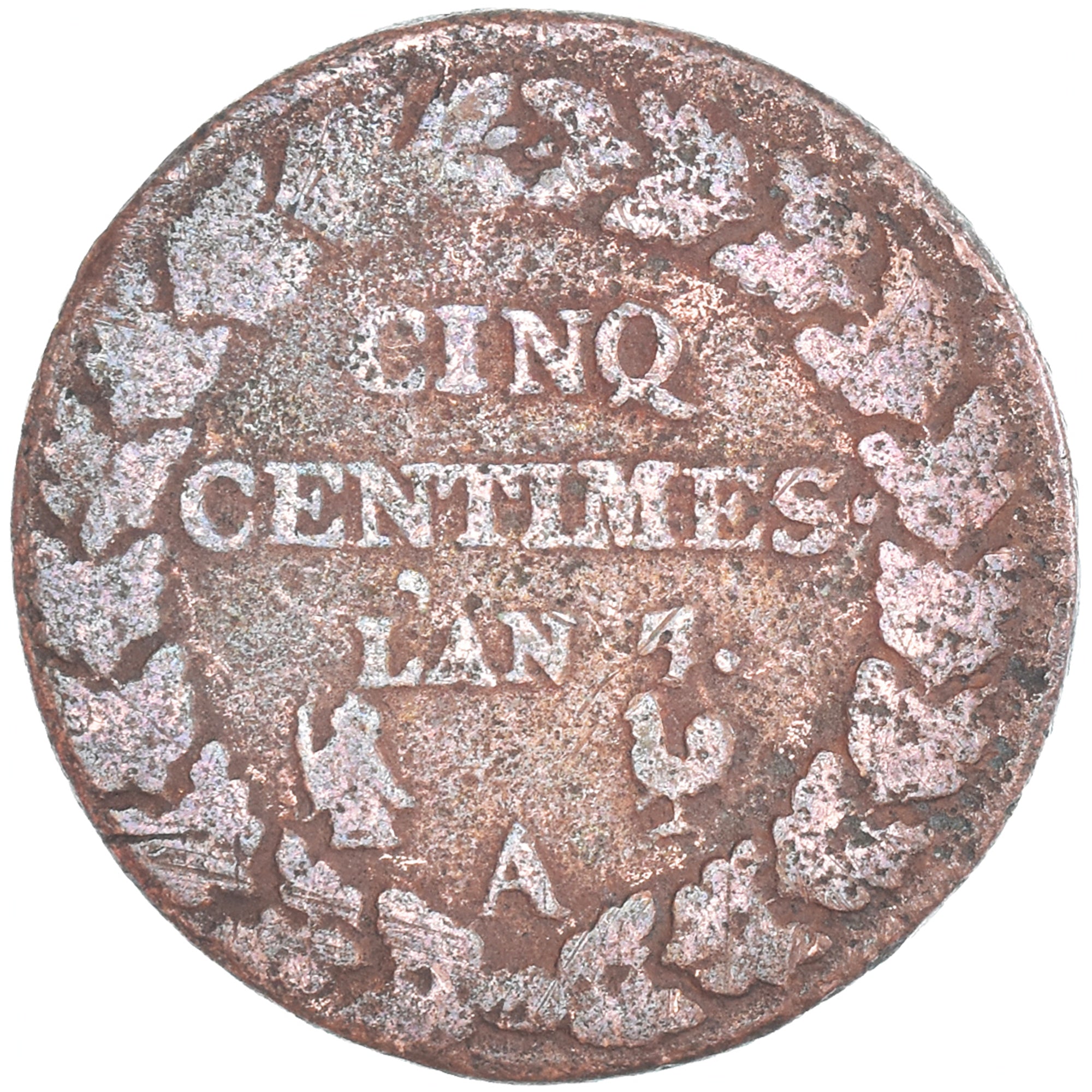 Moeda, França, Dupré, 5 Centimes, AN 7/5, Paris, VF(30-35), Cobre, Gadoury:126