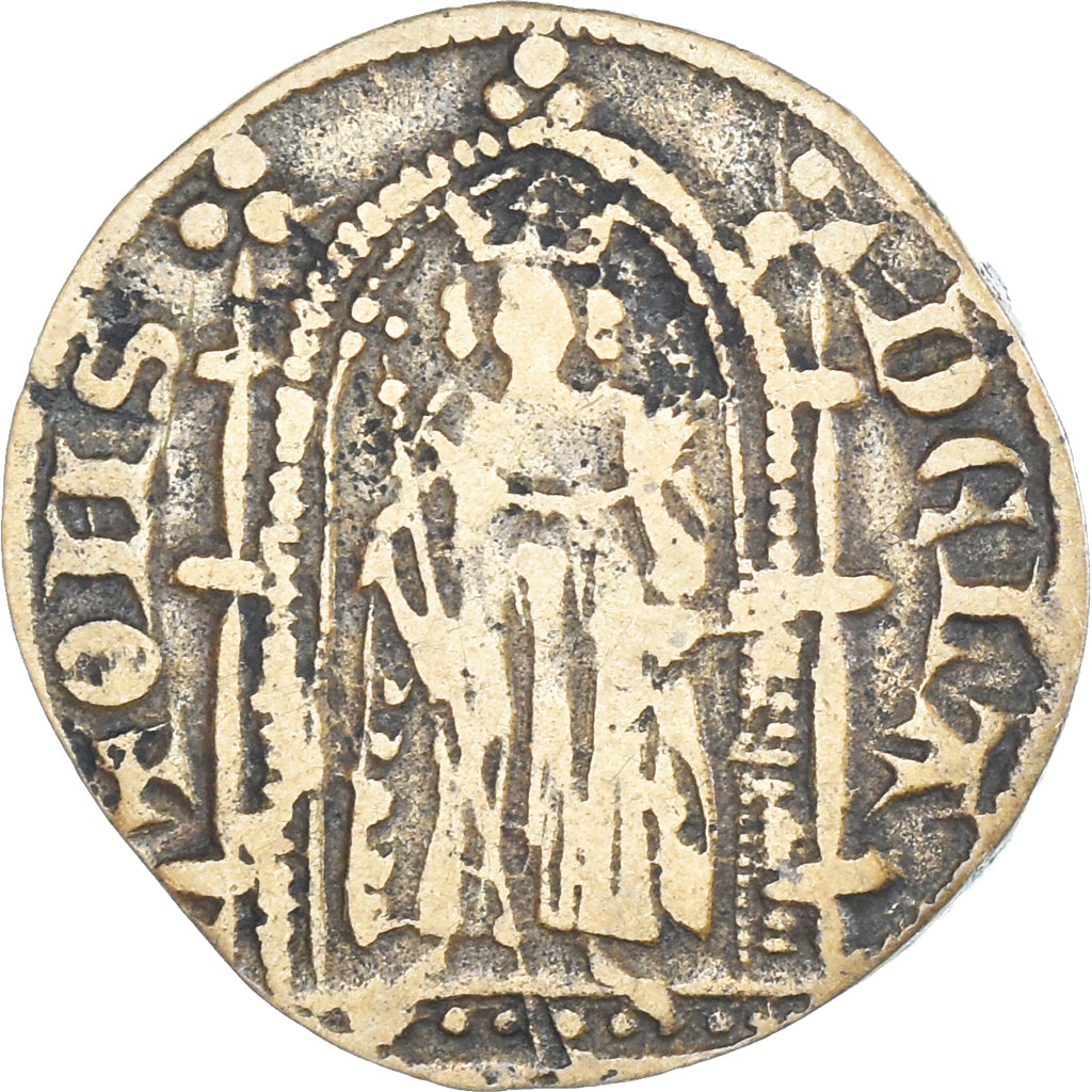 France, jeton de compte au roi debout, TB+, Bronze