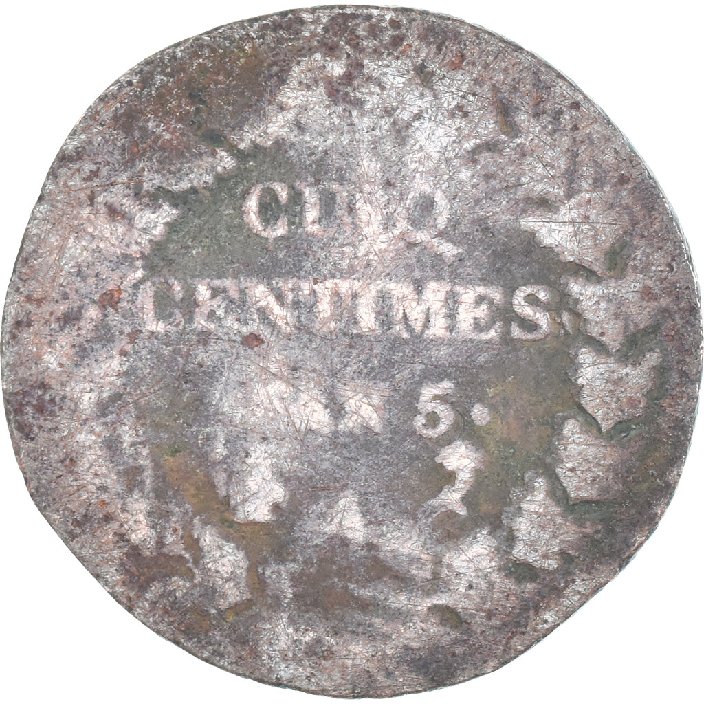 Moneta, Francja, Dupré, 5 Centimes, AN 5, Paris, VG(8-10), Miedź, Gadoury:126