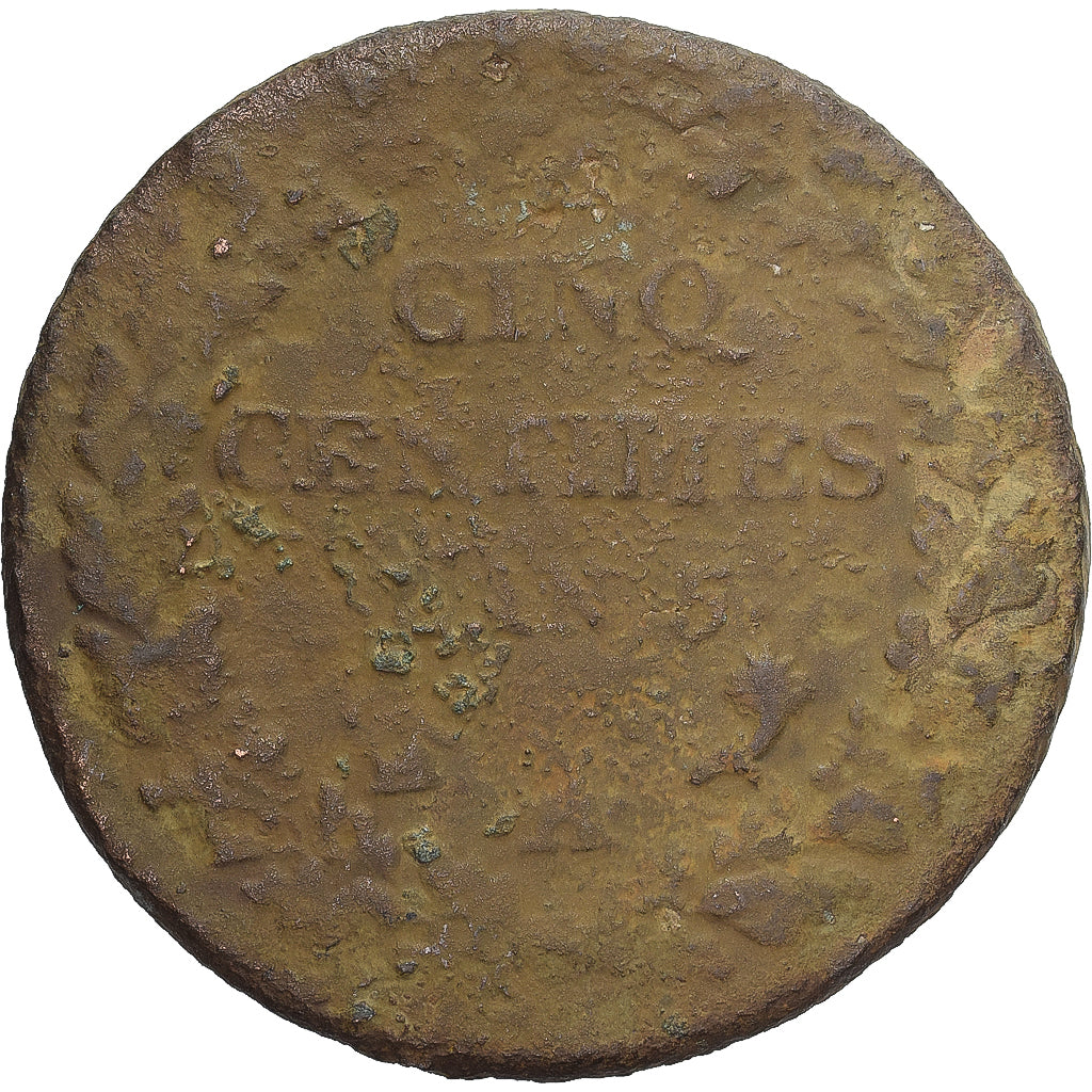 Moneda, Francia, Dupré, 5 Centimes, AN 5, Paris, BC, Cobre, Gadoury:126