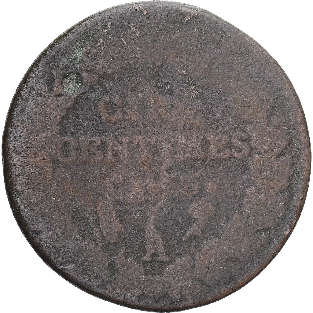 Munten, Frankrijk, Dupré, 5 Centimes, AN 5, Paris, ZG+, Koper, Gadoury:126