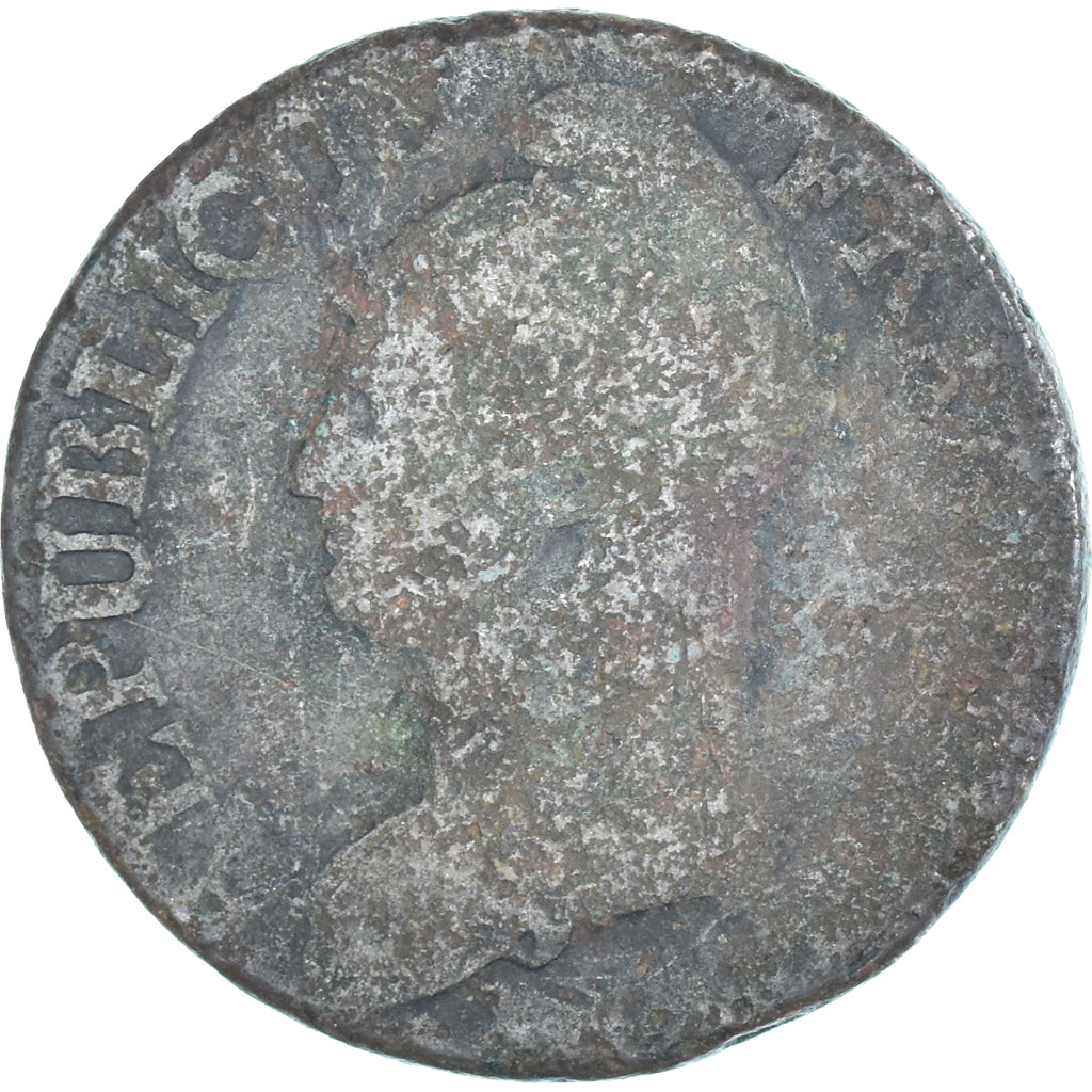 Moeda, França, Dupré, 5 Centimes, AN 5, Paris, F(12-15), Cobre, Gadoury:126