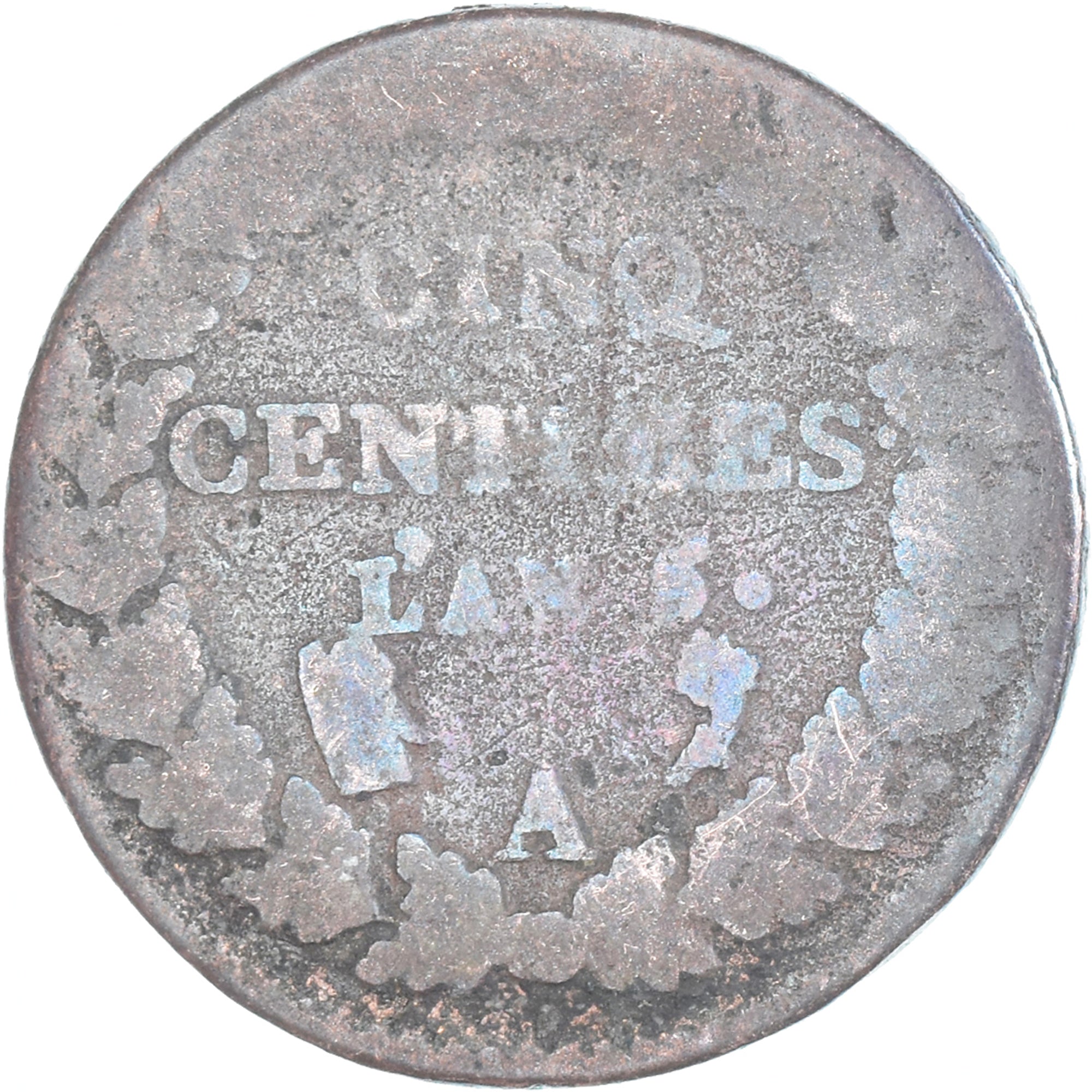 Munten, Frankrijk, Dupré, 5 Centimes, AN 5, Paris, ZG+, Koper, Gadoury:126