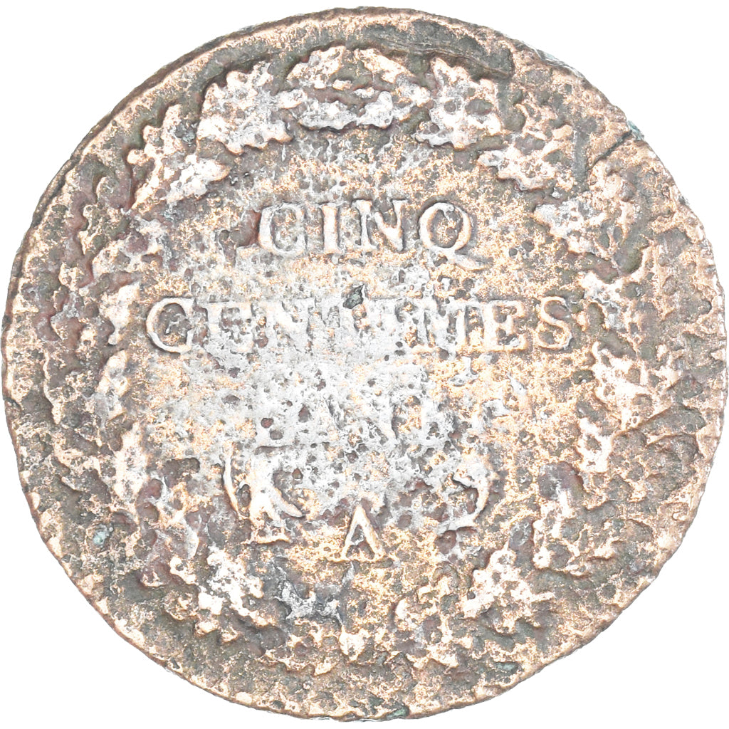 Münze, Frankreich, Dupré, 5 Centimes, AN 5, Paris, SGE+, Kupfer, Gadoury:126