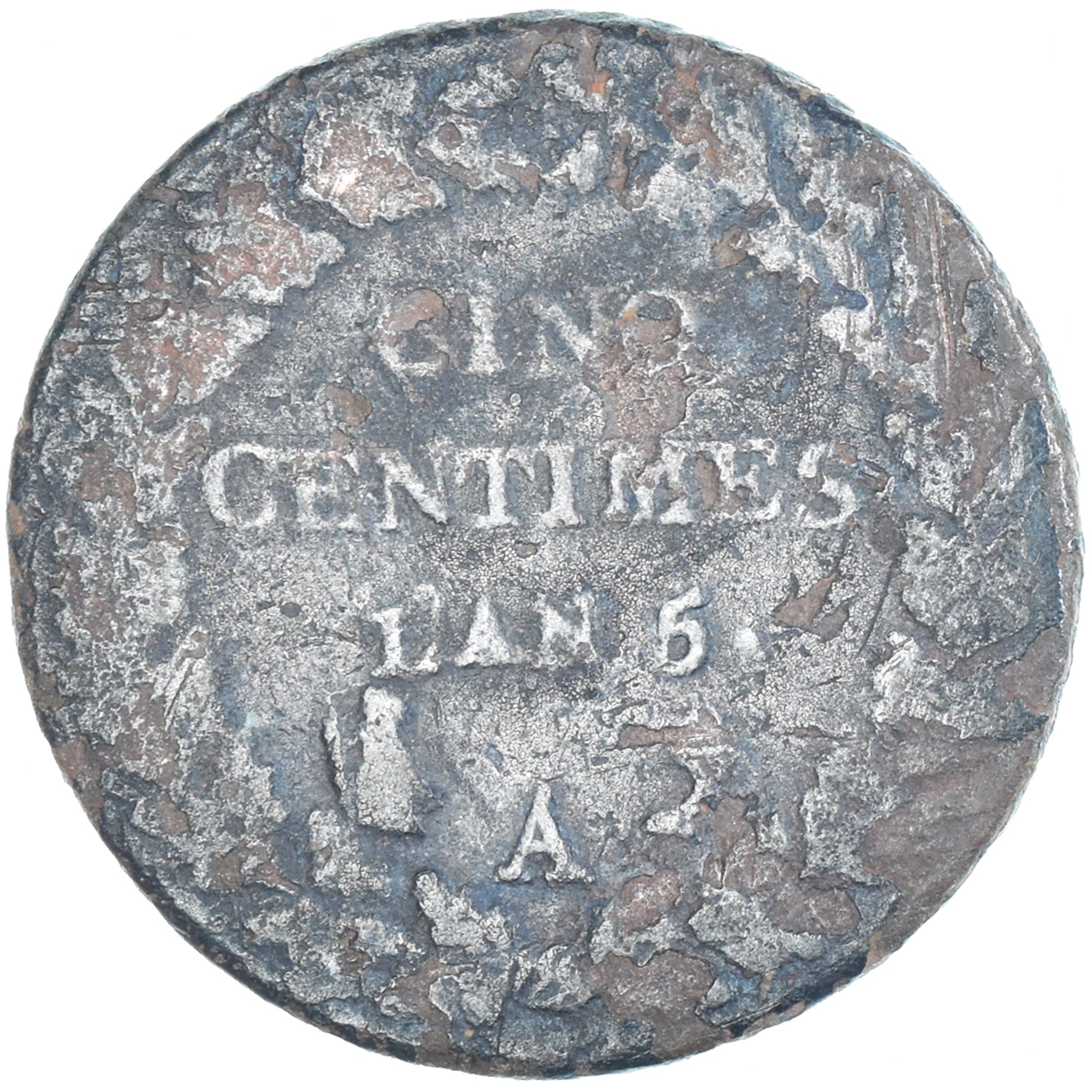 Moeda, França, Dupré, 5 Centimes, AN 5, Paris, F(12-15), Cobre, Gadoury:126