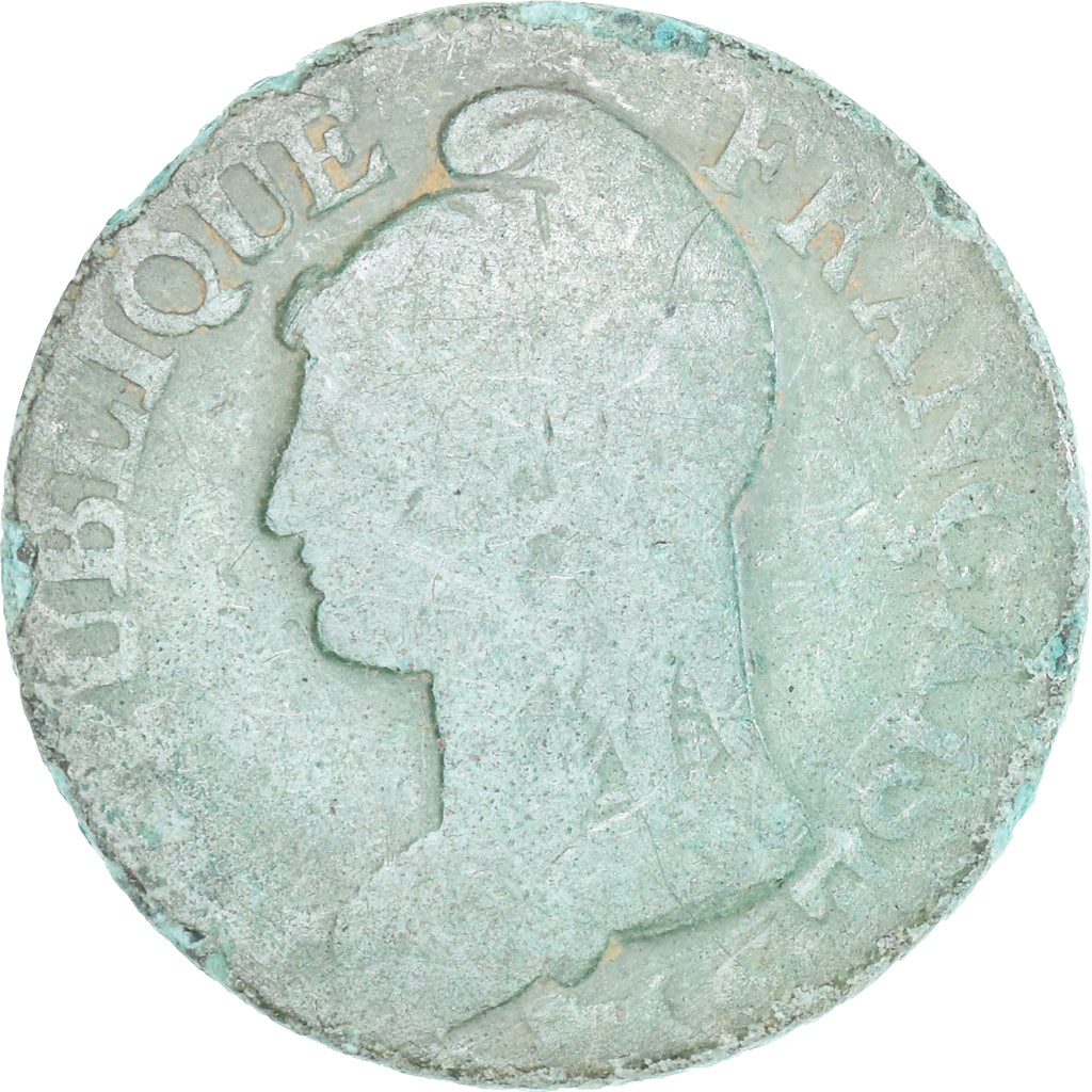 Moeda, França, Dupré, 5 Centimes, AN 5, Paris, F(12-15), Cobre, Gadoury:126
