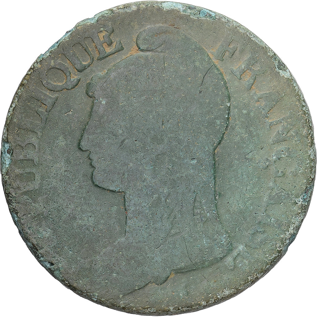 Munten, Frankrijk, Dupré, 5 Centimes, AN 5, Paris, ZG+, Koper, Gadoury:126