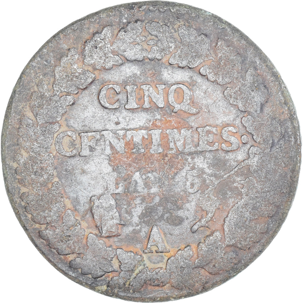 Moneta, Francja, Dupré, 5 Centimes, AN 5, Paris, F(12-15), Miedź, Gadoury:126