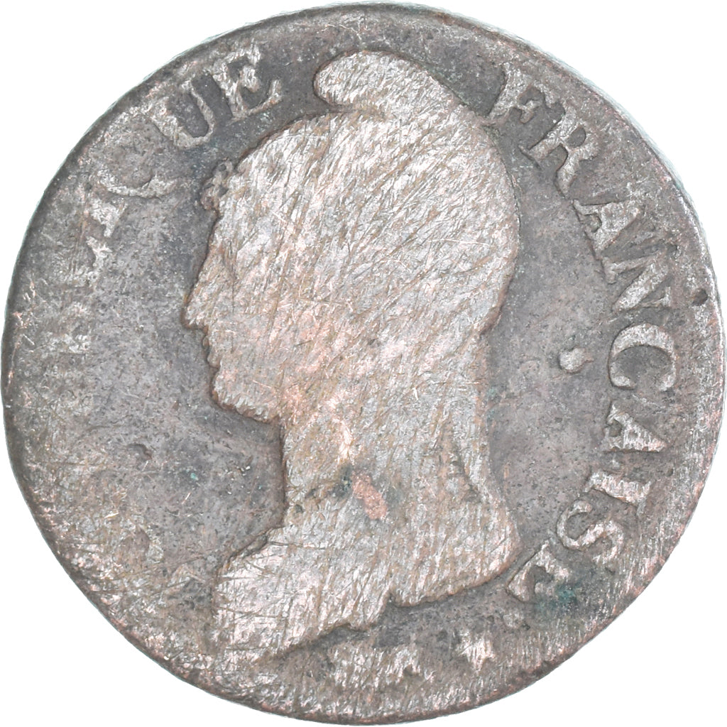 Moeda, França, Dupré, 5 Centimes, AN 5, Paris, VF(20-25), Cobre, Gadoury:126