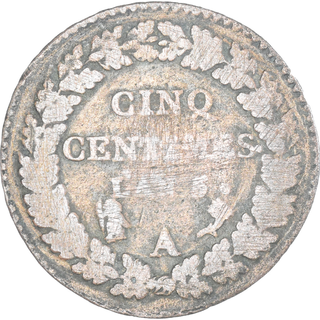 Moeda, França, Dupré, 5 Centimes, AN 5, Paris, VF(20-25), Cobre, Gadoury:126