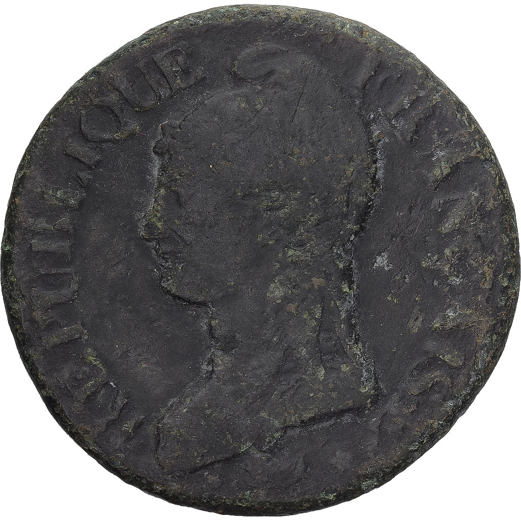 Moneda, Francia, Dupré, 5 Centimes, AN 5, Paris, BC+, Cobre, Gadoury:126