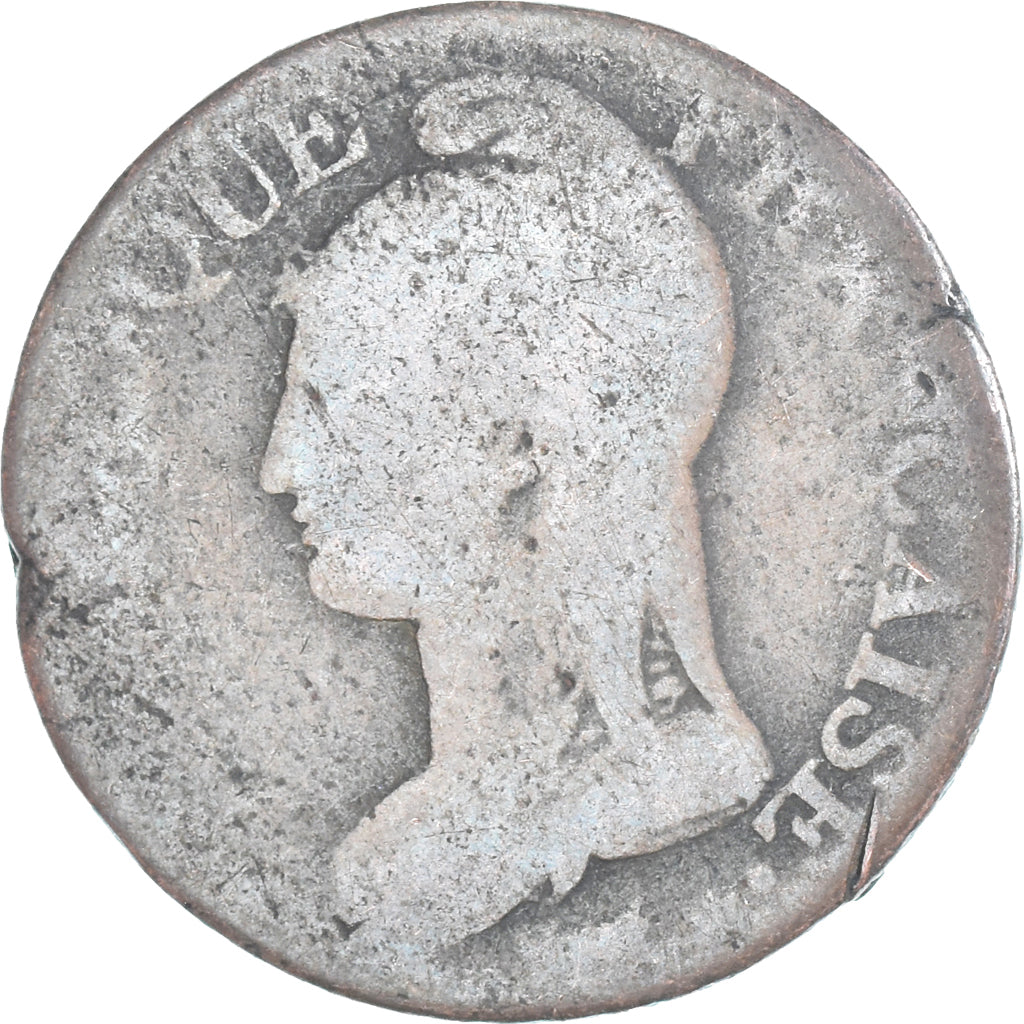 Moeda, França, Dupré, 5 Centimes, AN 5, Paris, VF(20-25), Cobre, Gadoury:126