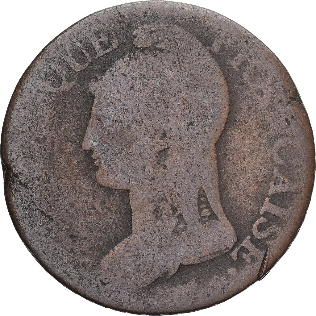 Moneda, Francia, Dupré, 5 Centimes, AN 5, Paris, BC+, Cobre, Gadoury:126