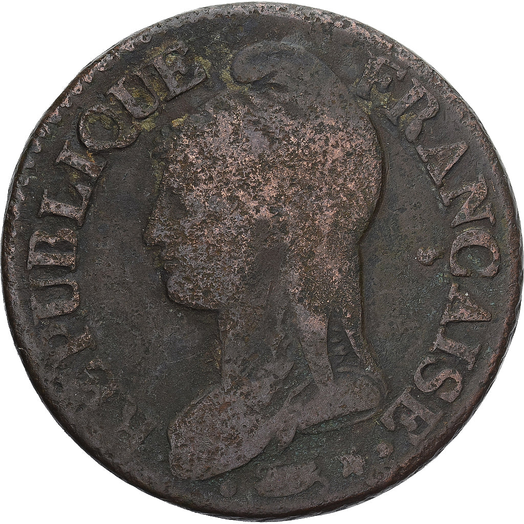 Moneda, Francia, Dupré, 5 Centimes, AN 5, Paris, BC+, Cobre, Gadoury:126