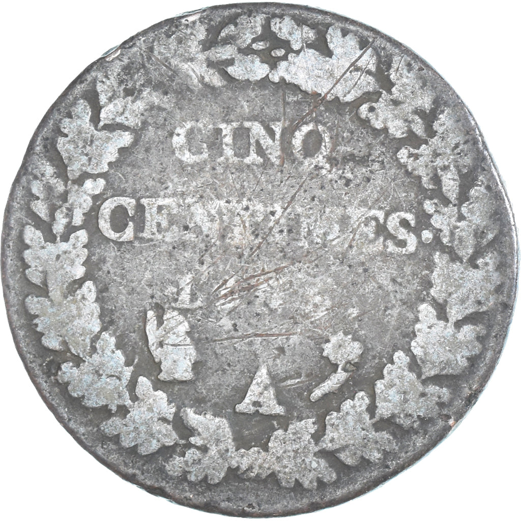 Moeda, França, Dupré, 5 Centimes, AN 5, Paris, VF(20-25), Cobre, Gadoury:126