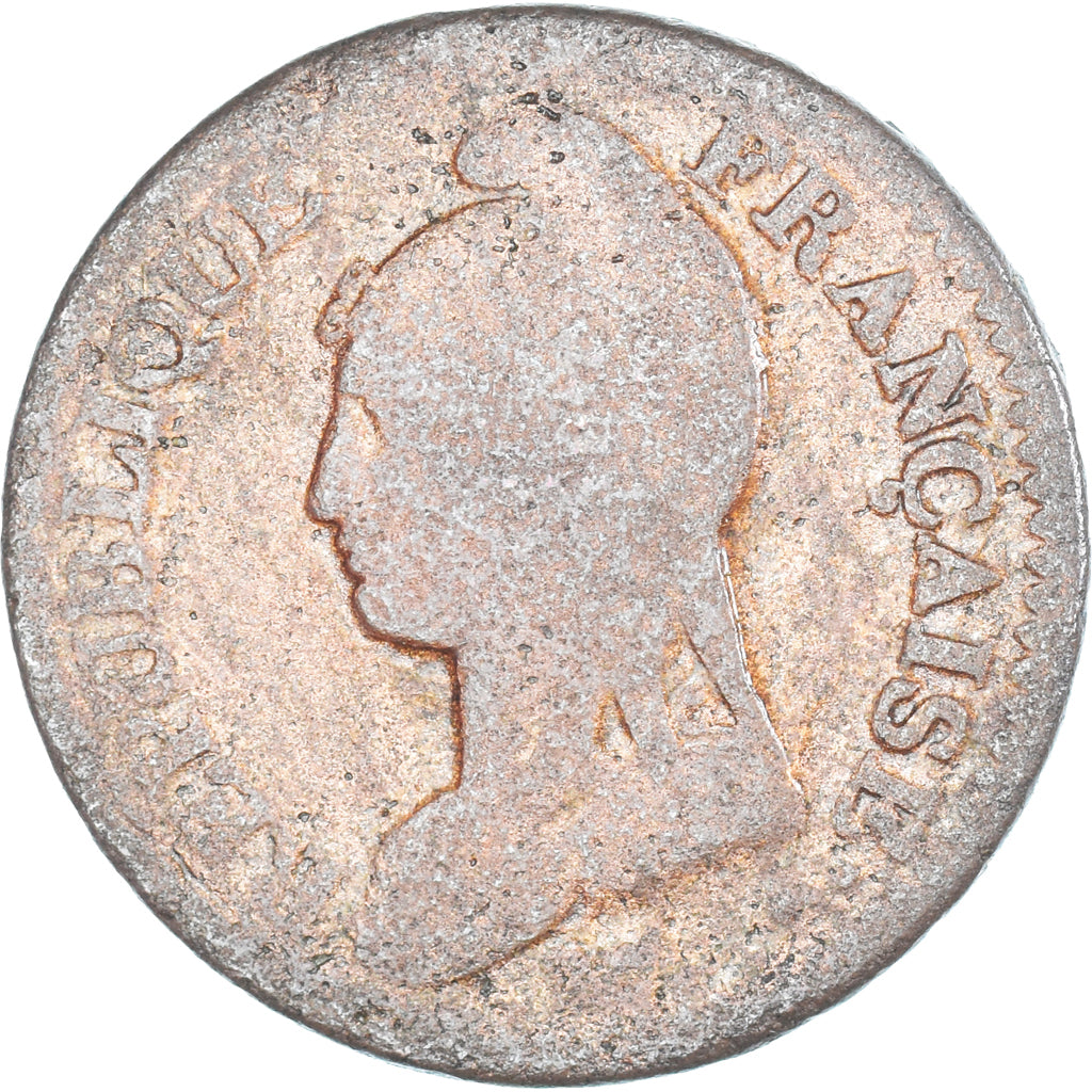 Moneta, Francja, Dupré, Decime, AN 8, Strasbourg, VF(20-25), Miedź