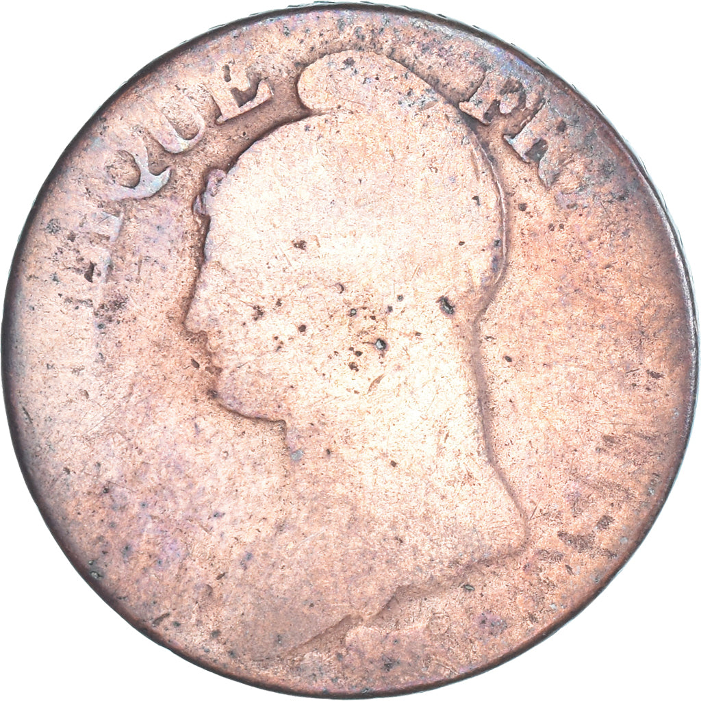 Moeda, França, Dupré, 5 Centimes, AN 7/5, Strasbourg, F(12-15), Cobre