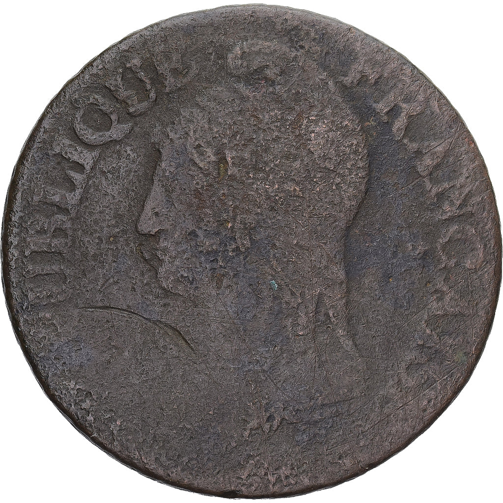 Moneda, Francia, Dupré, 5 Centimes, AN 8, Paris, BC, Cobre, Gadoury:126
