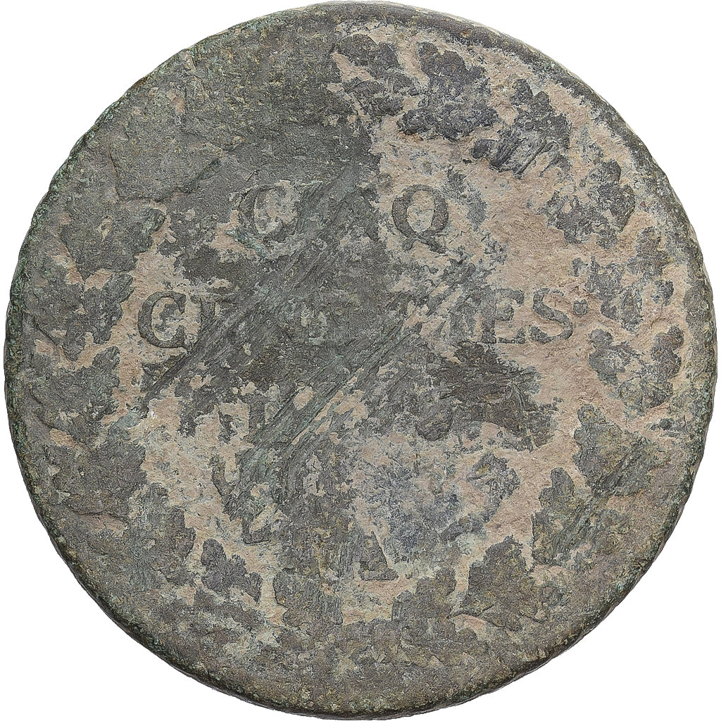 Moneda, Francia, Dupré, 5 Centimes, AN 8, Paris, BC, Cobre, Gadoury:126