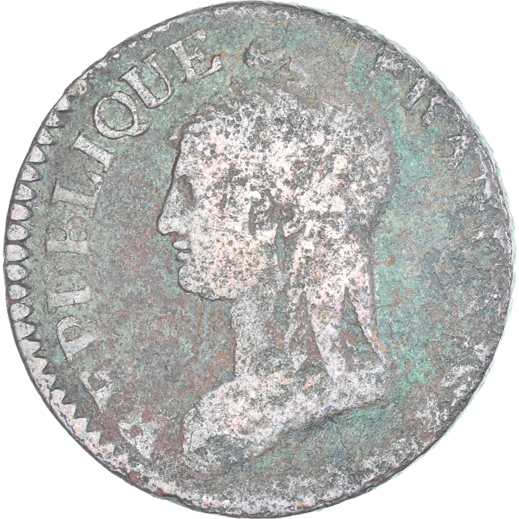 Munten, Frankrijk, Dupré, 5 Centimes, AN 8, Paris, ZG+, Koper, Gadoury:126