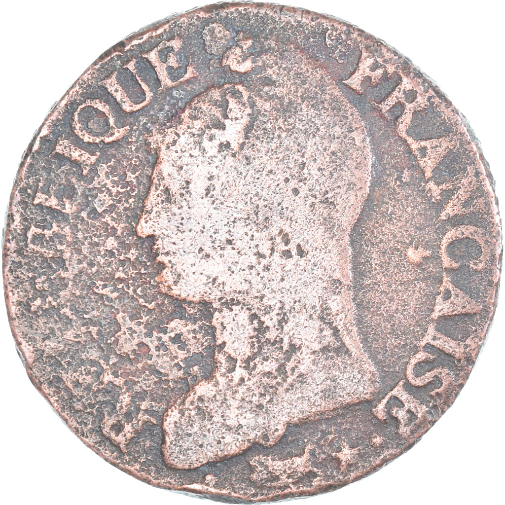 Moneta, Francja, Dupré, 5 Centimes, AN 8, Paris, F(12-15), Miedź, Gadoury:126