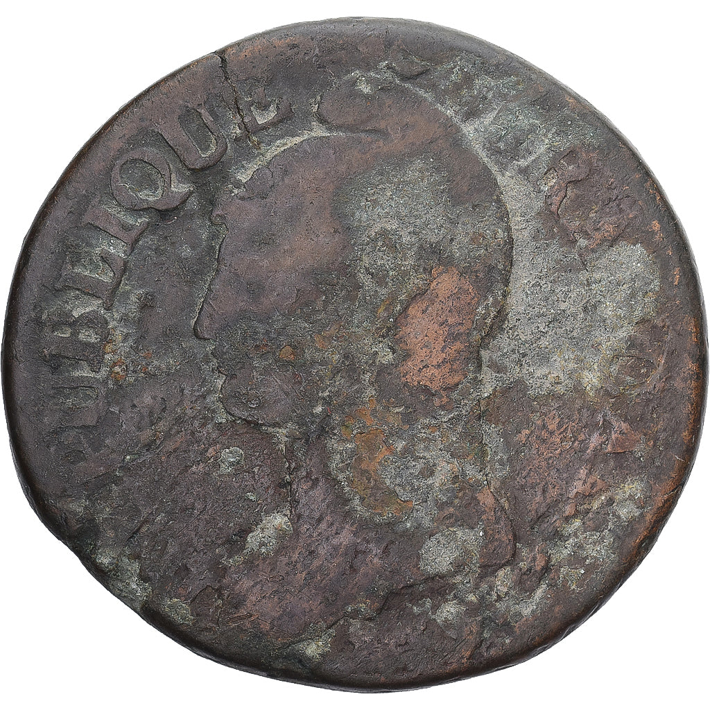 Moneda, Francia, Dupré, 5 Centimes, AN 8, Paris, BC, Cobre, Gadoury:126