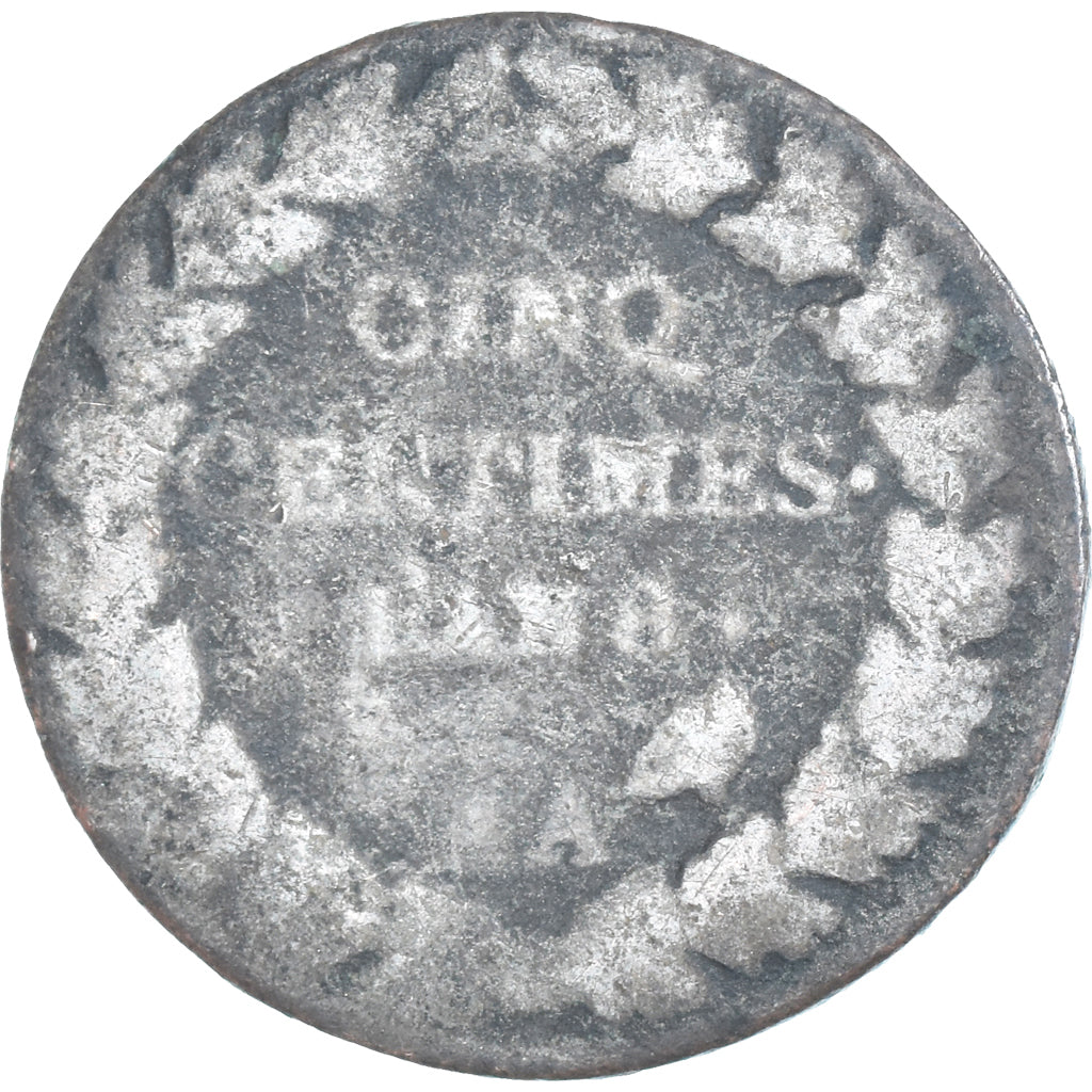 Münze, Frankreich, Dupré, 5 Centimes, AN 8, Metz, SGE, Kupfer, Gadoury:126