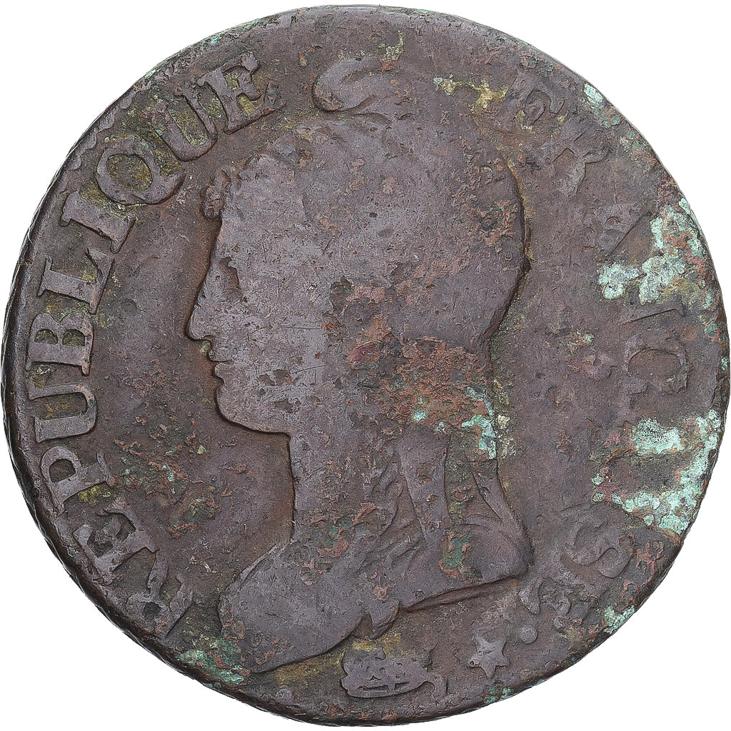 Munten, Frankrijk, Dupré, 5 Centimes, AN 8, Paris, FR, Koper, Gadoury:126