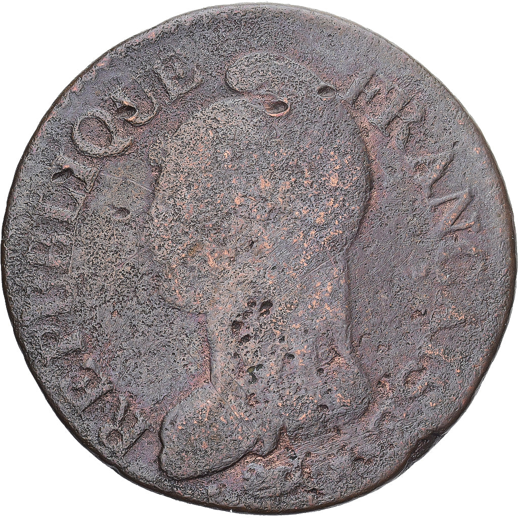 Moneda, Francia, Dupré, 5 Centimes, AN 8, Paris, BC+, Cobre, Gadoury:126