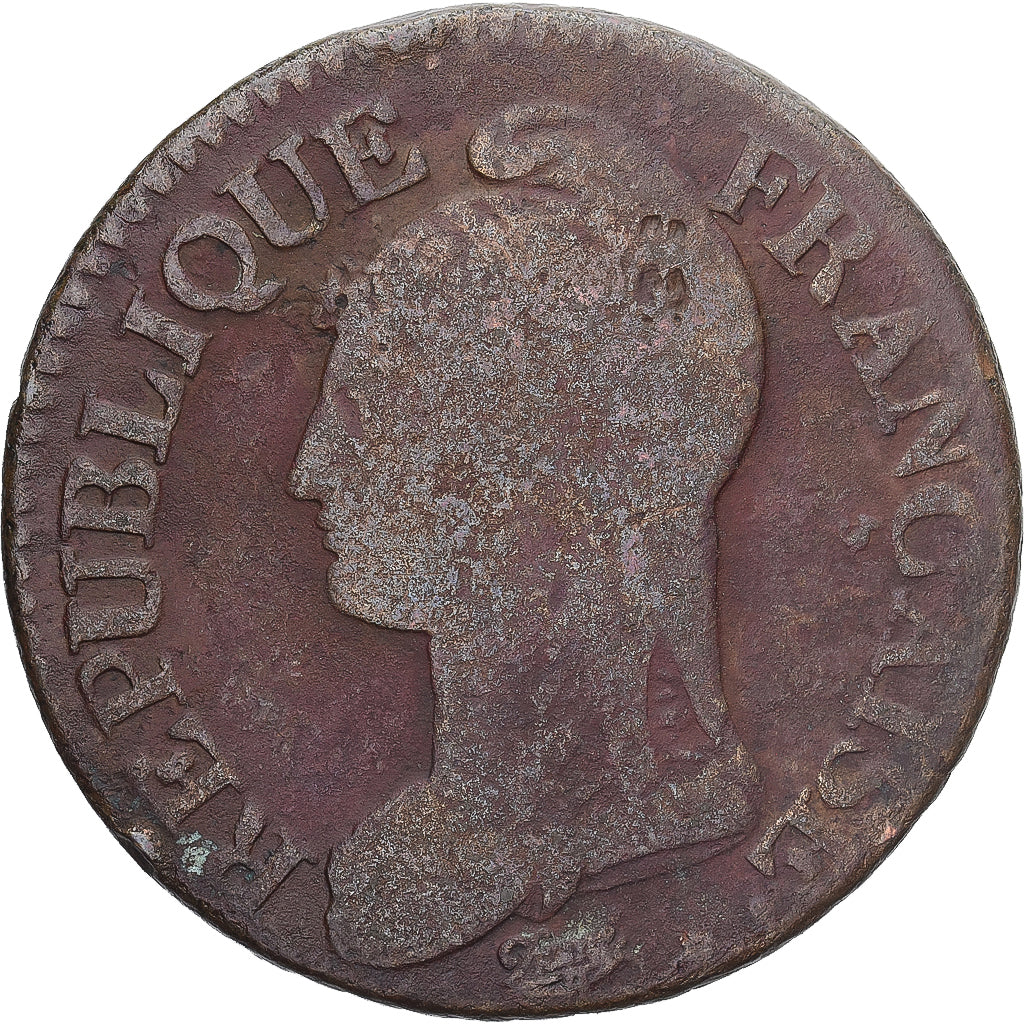 Munten, Frankrijk, Dupré, 5 Centimes, AN 8, Paris, FR, Koper, Gadoury:126