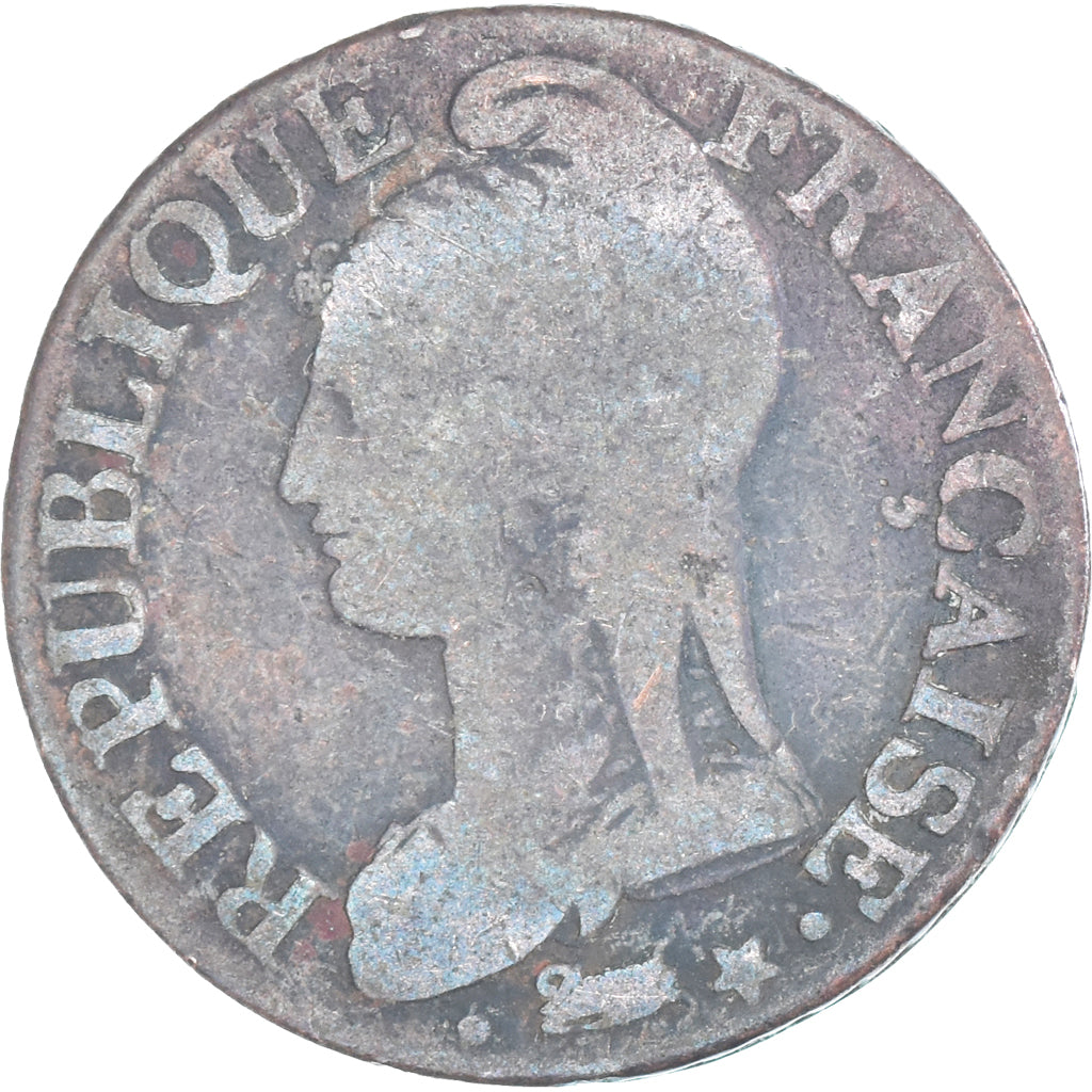 Moneda, Francia, Dupré, 5 Centimes, AN 8, Paris, BC+, Cobre, Gadoury:126