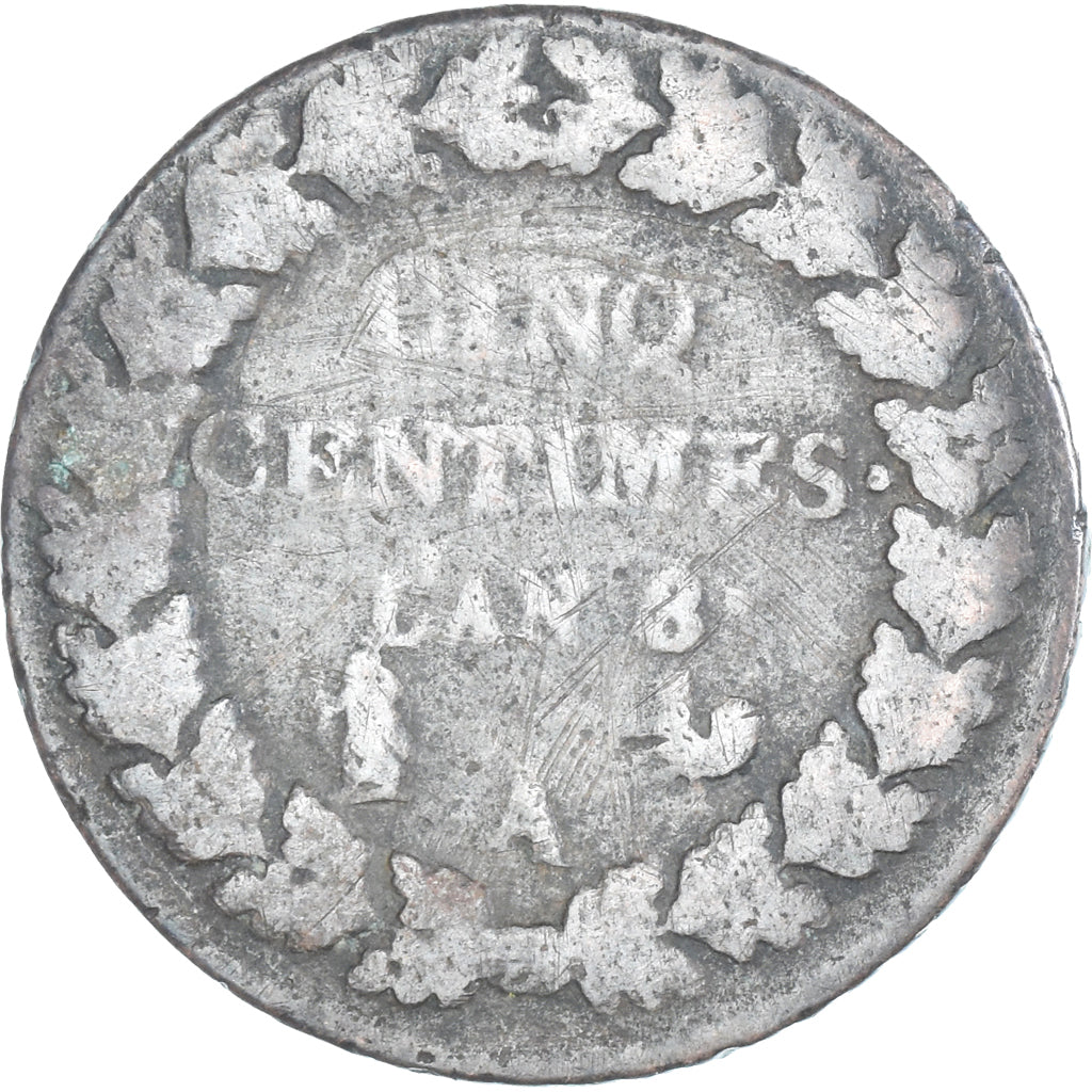 Munten, Frankrijk, Dupré, 5 Centimes, AN 8, Paris, FR, Koper, Gadoury:126