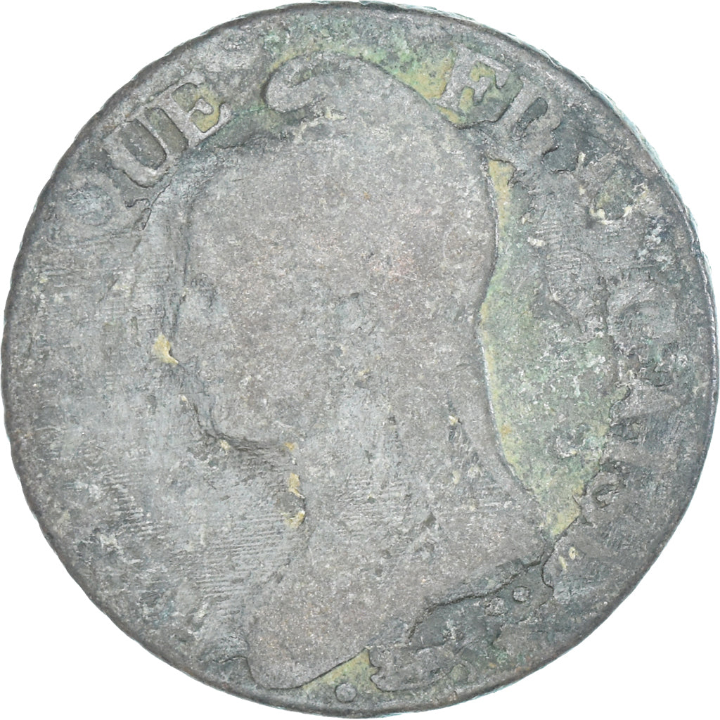 Moeda, França, Dupré, 5 Centimes, AN 8/5, Paris, F(12-15), Cobre, Gadoury:126a