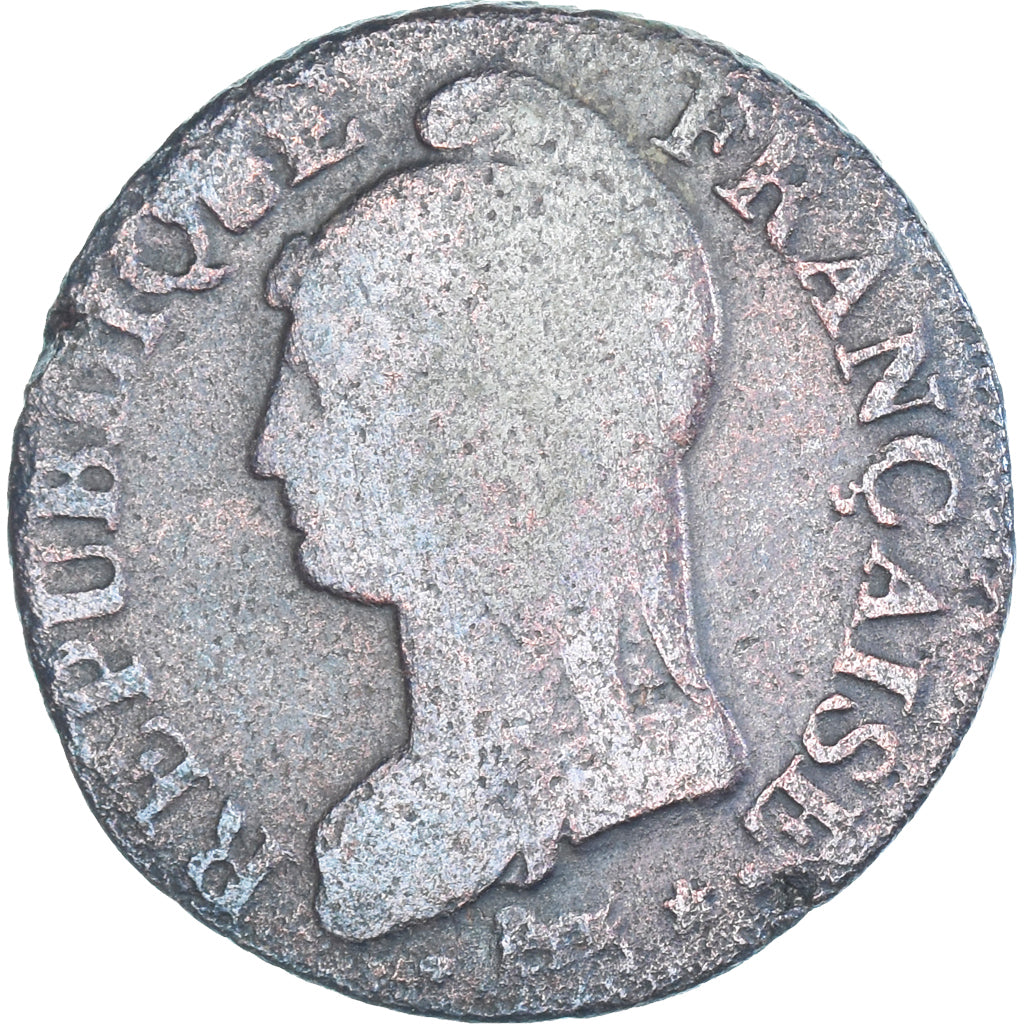 Moeda, França, Dupré, 5 Centimes, AN 8/5, Paris, VF(20-25), Cobre