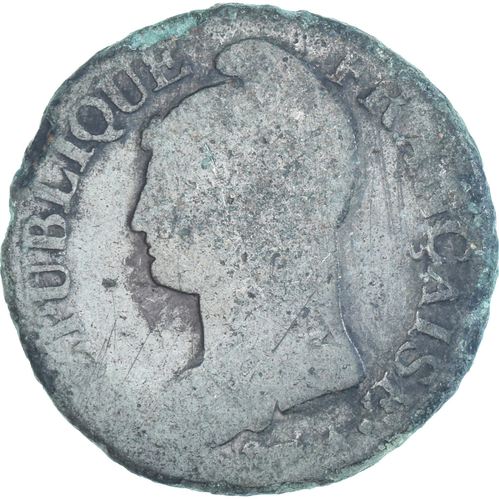 Moeda, França, Dupré, 5 Centimes, AN 7/5, Paris (A/R), F(12-15), Cobre